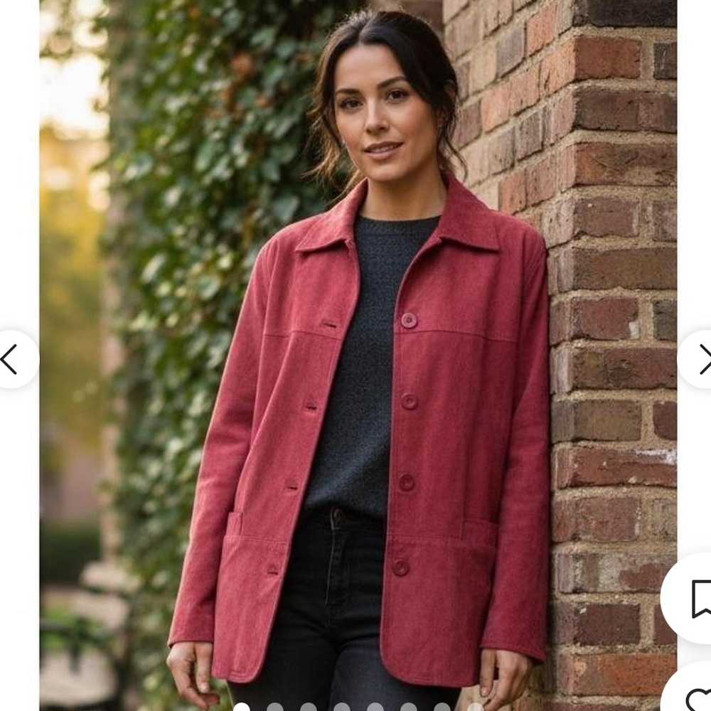 St. John's Bay Red Leather Jacket